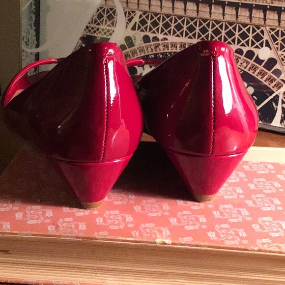 Jessica Simpson Red Patent Leather Peep-toe Shoes - Picture 7 of 7